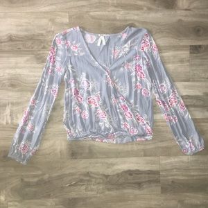 NWOT Floral Long-Sleeve Blouse